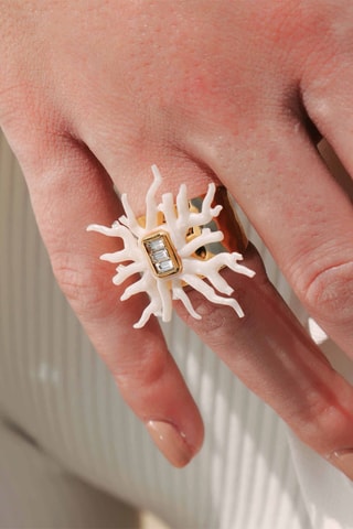 Ring van Verguld Geelgoud Talassa - Zirkonia’s