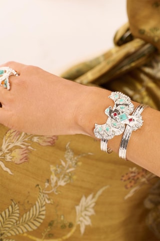 Open Armband Timor - Zilverkleurig