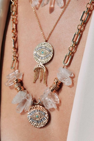 Lange Ketting Verguld met Geelgoud Ulysse - Zirkonia