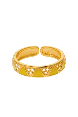 Ring Verguld met Geelgoud Yolanda - Zirkonia’s