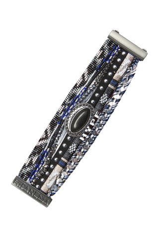 Manchetarmband Silverhype - Zilverkleurig en Zwart