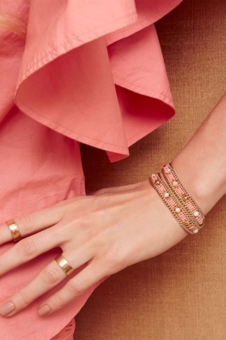 2-in-1 Manchetarmband Amalia - Japanse Kraaltjes