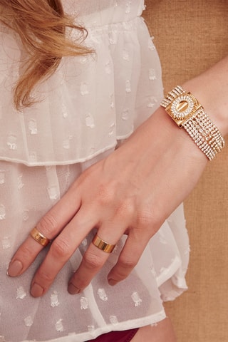 Manchetarmband Flakes - Goudkleurig