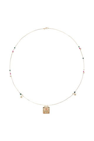 Lange Ketting Verguld met Geelgoud Bless - Zirkonia’s