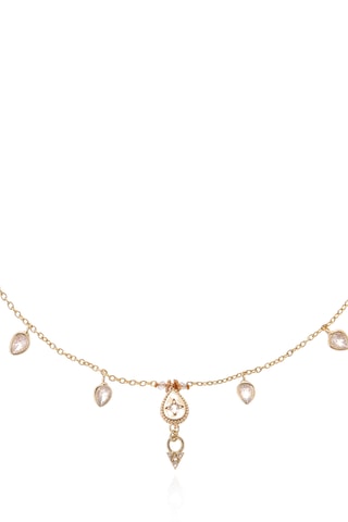 Ketting Verguld met Geelgoud Brandi - Zirkonia