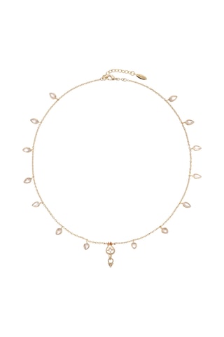 Ketting Verguld met Geelgoud Brandi - Zirkonia