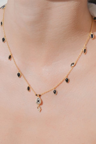 Ketting Verguld met Geelgoud Brandi - Zirkonia