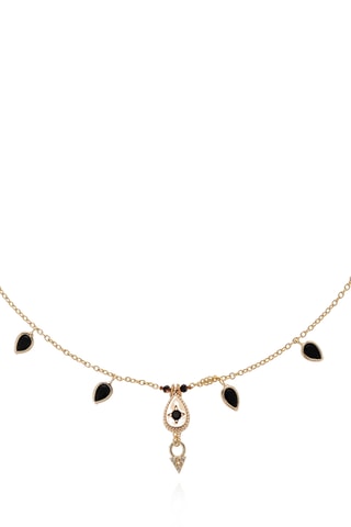 Ketting Verguld met Geelgoud Brandi - Zirkonia