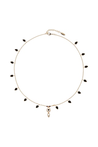 Ketting Verguld met Geelgoud Brandi - Zirkonia