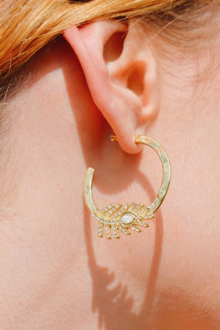 Creolen Verguld met Geelgoud Carmelle - Zirkonia’s