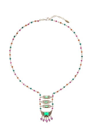 Ketting Verguld met Geelgoud Finaya - Agaten en Zirkonia’s