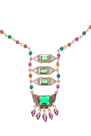 Ketting Verguld met Geelgoud Finaya - Agaten en Zirkonia’s