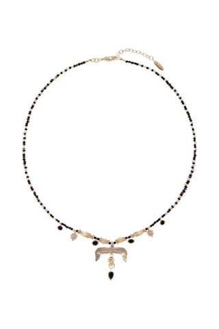 Ketting Verguld met Geelgoud Gallica - Zirkonia’s en Labradorieten