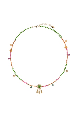 Ketting Verguld met Geelgoud Jayden - Zirkonia’s en Agaten