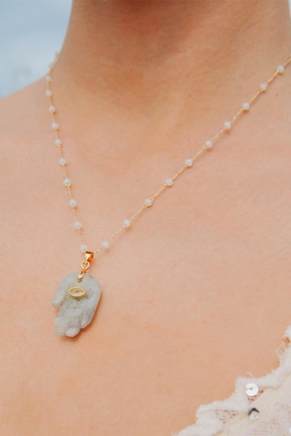 Ketting Verguld met Geelgoud Kika - Kwarts en Zirkonia's