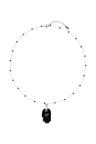 Ketting Verguld met Geelgoud Kika - Onyx en Zirkonia’s