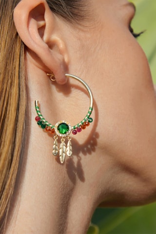 Creolen Verguld met Geelgoud Lidiane - Zirkonia’s