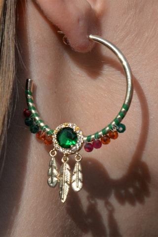 Creolen Verguld met Geelgoud Lidiane - Zirkonia’s