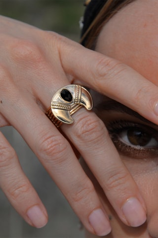 Ring Verguld met Geelgoud Melvil