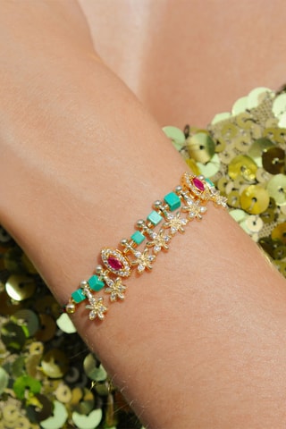 Armband Verguld met Geelgoud Pimpi - Zirkonia’s