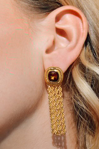 Oorbellen Verguld met Geelgoud Pusha - Zirkonia’s