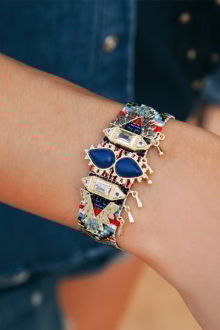 Manchetarmband Verguld met Geelgoud Ranya - Zirkonia’s