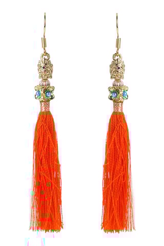 Oorbellen Verguld met Geelgoud Selsa - Zijde en Zirkonia’s