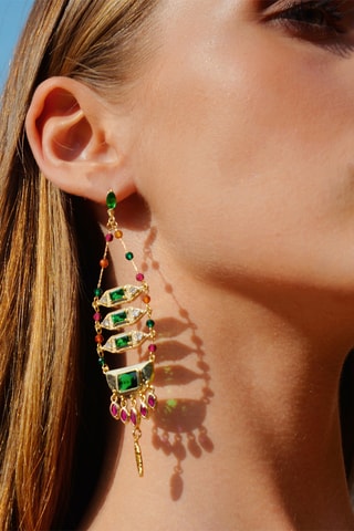 Oorbellen Verguld met Geelgoud Soledad - Zirkonia’s