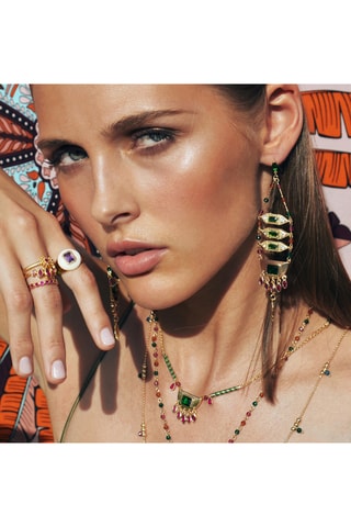 Oorbellen Verguld met Geelgoud Soledad - Zirkonia’s