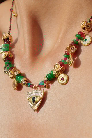 Ketting Verguld met Geelgoud Tady - Agaten en Zirkonia’s