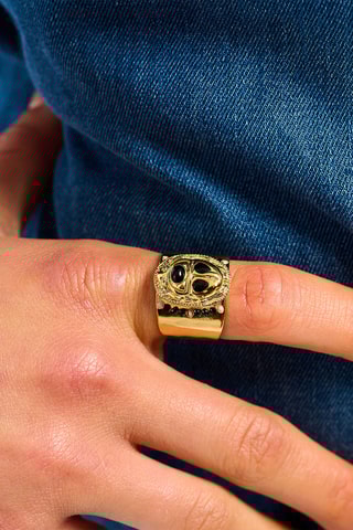 Ring Verguld met Geelgoud Trezor