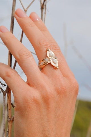 Ring Verguld met Geelgoud Vadja