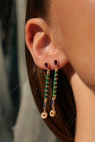 Oorbellen Verguld met Geelgoud Vasile - Zirkonia’s