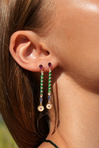 Oorbellen Verguld met Geelgoud Vasile - Zirkonia’s