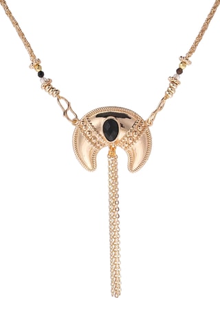 Lange Ketting Verguld met Geelgoud Veyla - Hematieten en Zirkonia's