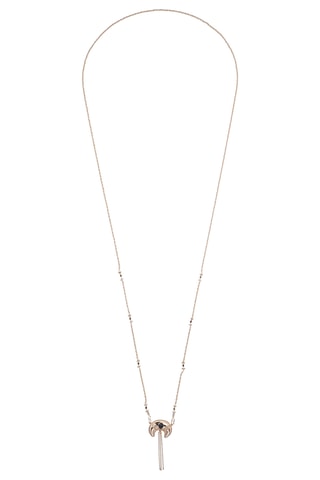 Lange Ketting Verguld met Geelgoud Veyla - Hematieten en Zirkonia's