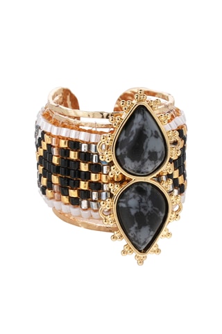 Ring Verguld met Geelgoud Viva - Onyx
