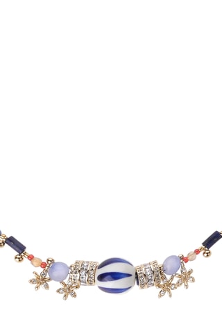 Ketting Verguld met Geelgoud Yumi - Sodalieten en Keramiek