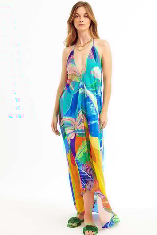 Lange Jurk Papeete - Turquoise