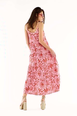 Lange Jurk Alison - Koraalrood