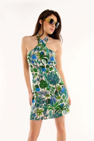 Rechte Jurk Anita - Donkergroen