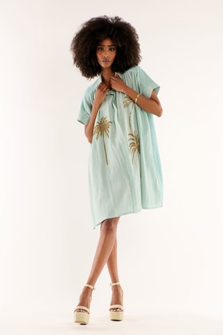 Blouse-jurk Clovis - Turquoise