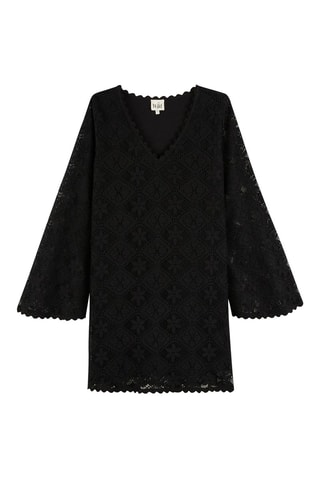 Rechte Kanten Jurk Deborah - Zwart