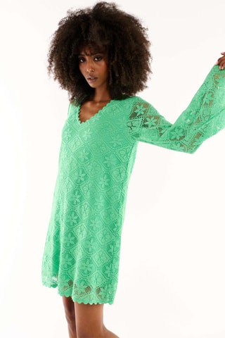 Rechte Kanten Jurk Deborah - Zeegroen