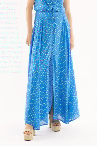 Lange Rok Hoge Taille Irelia - Kobaltblauw