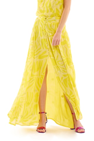 Lange Rok Hoge Taille Irelia - Geel