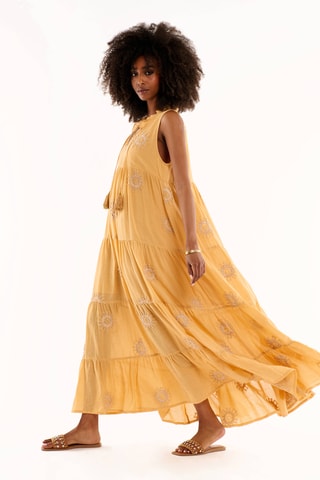 Lange Jurk Isidore - Mosterdgeel