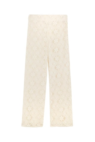 Rechte Kanten Broek Hoge Taille Kayle- Ecru