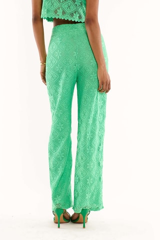 Rechte Kanten Broek Hoge Taille Kayle- Groen