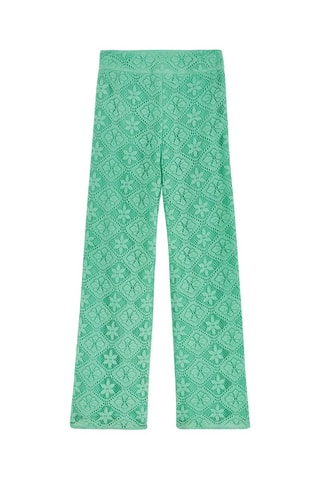 Rechte Kanten Broek Hoge Taille Kayle- Groen